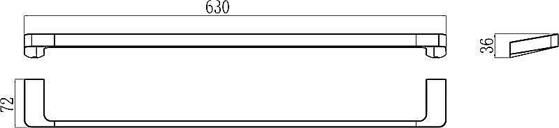 Полотенцедержатель RAVAK 10° TD 310 63 см купить в интернет-магазине сантехники Sanbest
