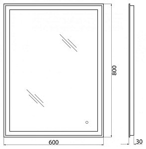 Зеркало BelBagno SPC-GRT-600-800 в ванную от интернет-магазине сантехники Sanbest