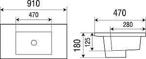 Раковина WeltWasser DEILBACH 7506-90 белый глянец купить в интернет-магазине Sanbest