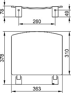 Сиденье для душа KEUCO PLAN 14980010038 хром/светло-серый купить в интернет-магазине сантехники Sanbest