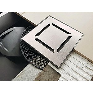 Душевой трап боковой Berges Platz Norma 10х10 090158 матовый хром купить в интернет-магазине Sanbest