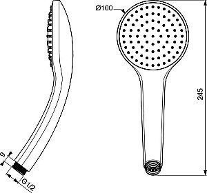 Душевая лейка Ideal Standard IDEALRAIN B9402XG купить в интернет-магазине сантехники Sanbest