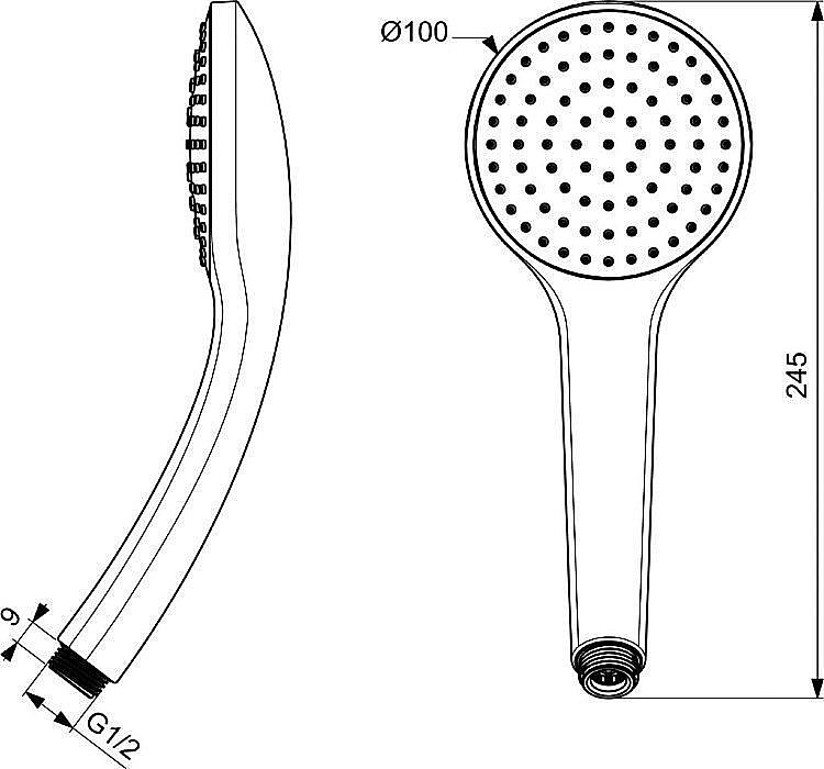 Душевая лейка Ideal Standard IDEALRAIN B9402XG купить в интернет-магазине сантехники Sanbest