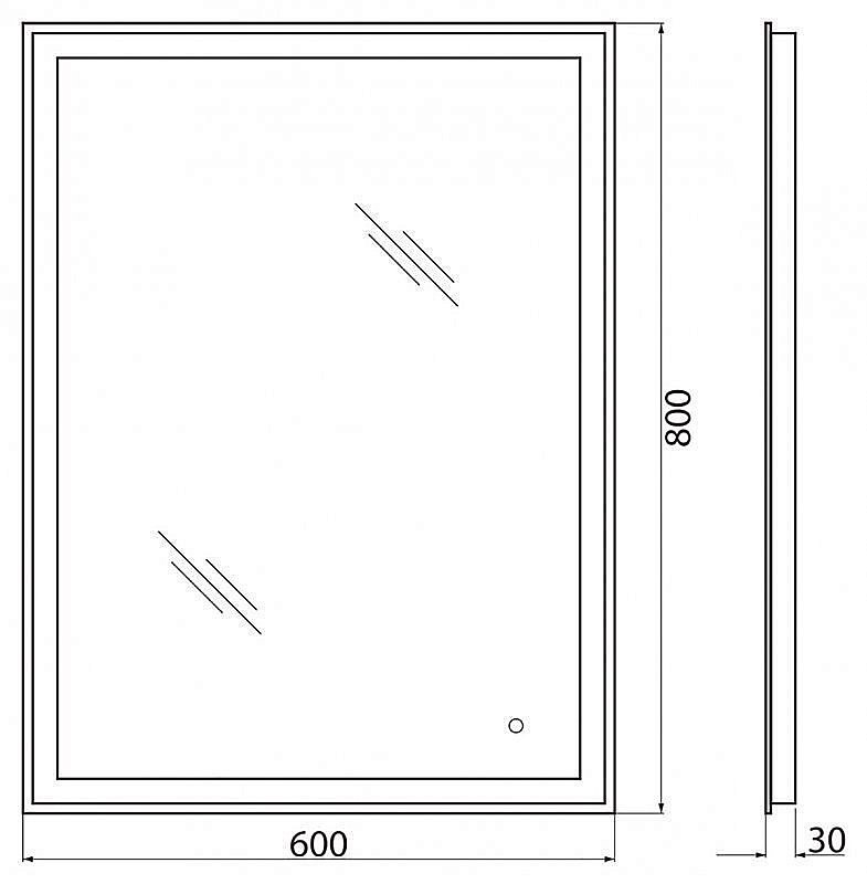 Зеркало BelBagno SPC-GRT-600-800 в ванную от интернет-магазине сантехники Sanbest