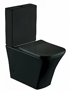 Унитаз-компакт Esbano CRISAN ESUNCRISMB безободковый, с бачком, с крышкой микролифт, матовый  черный купить в интернет-магазине Sanbest