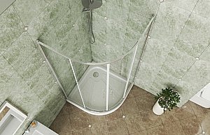 Душевой уголок Bravat DROP BS100.1200A 100х100 стекло прозрачное/профиль хром купить в интернет-магазине Sanbest