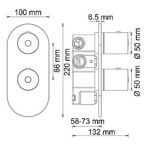 Встраиваемый смеситель для душа WasserKRAFT Berkel 4833 купить в интернет-магазине сантехники Sanbest