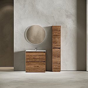 Тумба с раковиной Sancos Libra 80 LB80FECH дуб чарльстон для ванной в интернет-магазине Sanbest