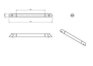 Поручень Langberger Accessories 71155 купить в интернет-магазине сантехники Sanbest