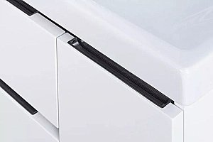 Тумба с раковиной Акватон Рене 60 белая/грецкий орех для ванной в интернет-магазине Sanbest