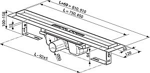 Душевой канал Ravak RUNWAY OZ X01751 черный купить в интернет-магазине Sanbest