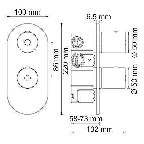 Встраиваемый смеситель для душа WasserKRAFT Berkel 4833 купить в интернет-магазине сантехники Sanbest