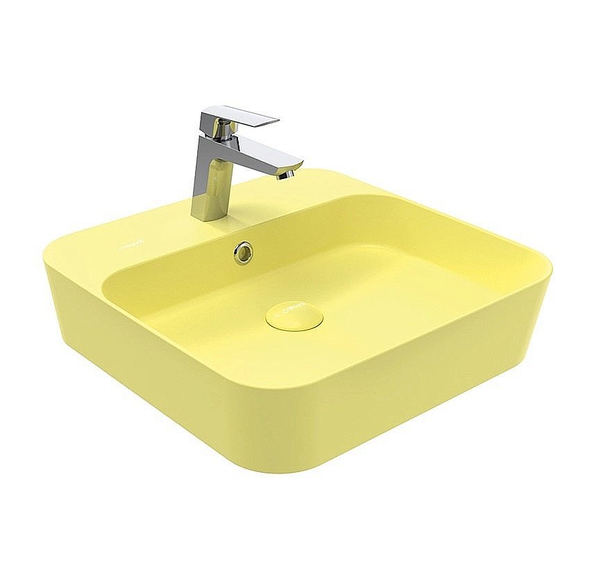 Накладная раковина CREAVIT Loop 45 LP046-00LC00E-0000 лимон матовый купить в интернет-магазине Sanbest
