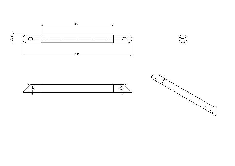 Поручень Langberger Accessories 71155 купить в интернет-магазине сантехники Sanbest