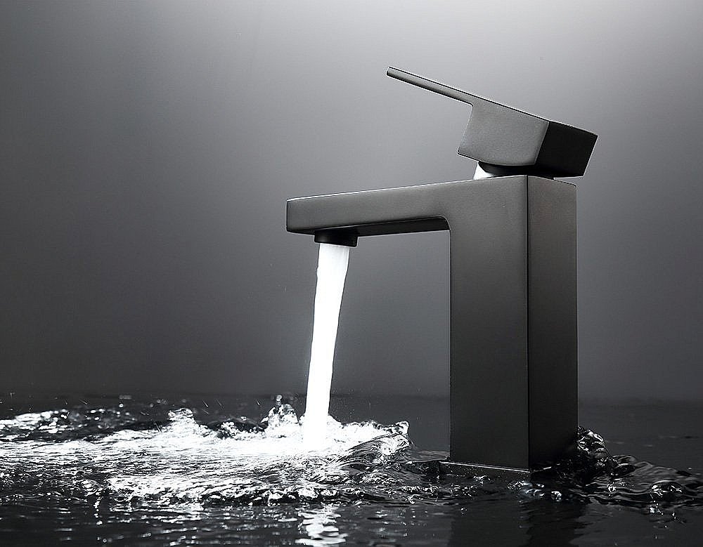 Смеситель для раковины ABBER Daheim AF8210B черный матовый купить в интернет-магазине сантехники Sanbest