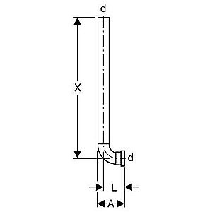 Патрубок смыва для писсуара Geberit 119.704.16.1 купить в интернет-магазине сантехники Sanbest