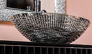 Раковина хрустальная Armadi Art NeoArt 51 815 серебро купить в интернет-магазине Sanbest