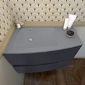 Раковина стеклянная Jacob Delafon Nona EB1884RU-DE4 80 матовая серая купить в интернет-магазине Sanbest