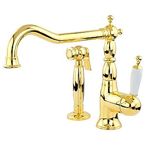 Смеситель для кухни Migliore Cucina Oxford 25795 золото купить в интернет-магазине сантехники Sanbest