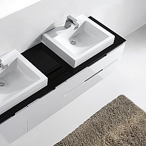 Комплект мебели с зеркалом Orans 60231800 180 белый глянцевый для ванной в интернет-магазине Sanbest