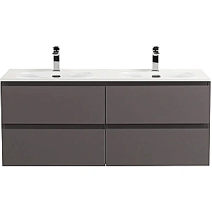 Тумба с раковиной BelBagno 120 KRAFT-1200-4C-SO-GSO+BB-8099-120-2 темно-серая матовая для ванной в интернет-магазине Sanbest