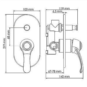 Смеситель для душа WasserKRAFT Isar 1361 купить в интернет-магазине сантехники Sanbest