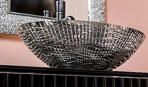 Раковина хрустальная Armadi Art NeoArt 51 815 серебро купить в интернет-магазине Sanbest