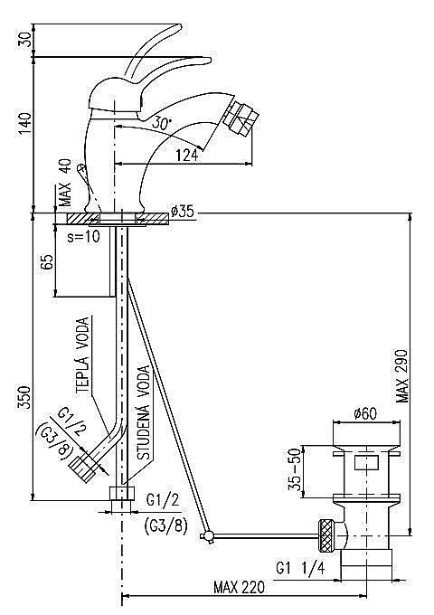 Смеситель для биде RAV-Slezak LABE L045.5K хром купить в интернет-магазине сантехники Sanbest