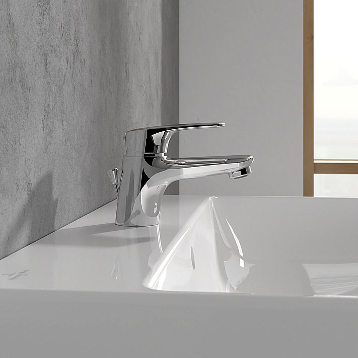 Смеситель для раковины Villeroy&Boch O.novo Start TVW10514111061 хром купить в интернет-магазине сантехники Sanbest