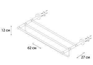 Полка для полотенец FIXSEN Modern FX-51515 купить в интернет-магазине сантехники Sanbest