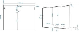 Зеркало с подсветкой ART&MAX AREZZO 100x80 черный в ванную от интернет-магазине сантехники Sanbest