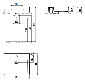 Раковина Creavit Next NX260 купить в интернет-магазине Sanbest