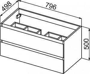 Тумба с раковиной Cezares Molveno 80 Legno Grigio для ванной в интернет-магазине Sanbest