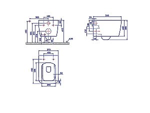 Унитаз Boheme Zen 967-SET-2-W белый купить в интернет-магазине Sanbest
