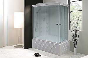 Душевая кабина Royal Bath RB8100BP3-WC 100x80 профиль белый/стекло матовое купить в интернет-магазине Sanbest