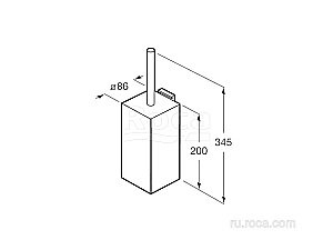 Ершик для туалета Roca Rubik 816851024 купить в интернет-магазине сантехники Sanbest