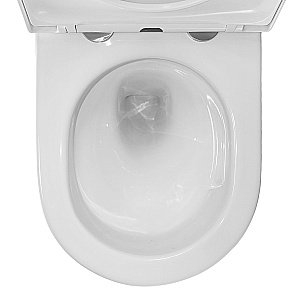 Унитаз подвесной Azario ORMI 4551+AZ-0253VD с инсталляцией Loranto безободковый, смыв торнадо, с сиденьем микролифт, белый купить в интернет-магазине Sanbest