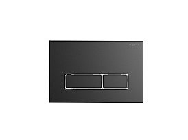 Кнопка для инсталляции Aquatek KDI-0000065 оружейная сталь матовая, ободок хром (клавиши прямоугольные) купить в интернет-магазине сантехники Sanbest