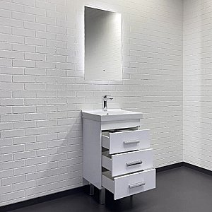 Тумба с раковиной Comforty Никосия 50 00-00018023 белая для ванной в интернет-магазине Sanbest