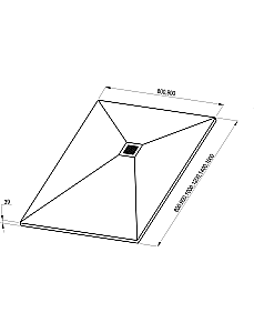 Душевой поддон Ravak SLATE PRO 80x80 XA03443O010 серый купить в интернет-магазине Sanbest