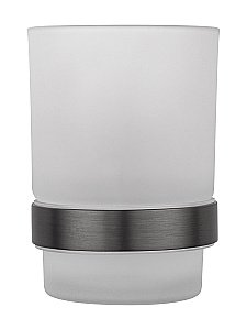 Стакан для зубных щеток с держателем WONZON & WOGHAND GRAFFITY, Темный графит (WW-9321-BGM) купить в интернет-магазине сантехники Sanbest