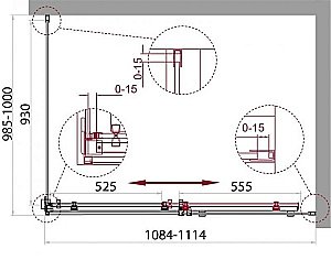 Душевой уголок BelBagno ACQUA AH-1 110x100 прозрачный/черный купить в интернет-магазине Sanbest