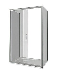 Душевой уголок Good Door Latte WTW+SP+SP 140х90 стекло прозрачное/профиль анодированный алюминий купить в интернет-магазине Sanbest