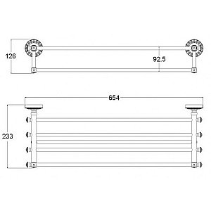 Полочка Zorg Antic AZR 14 SL купить в интернет-магазине сантехники Sanbest
