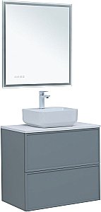 Тумба с раковиной Aquanet Арт 75 мисти грин для ванной в интернет-магазине Sanbest