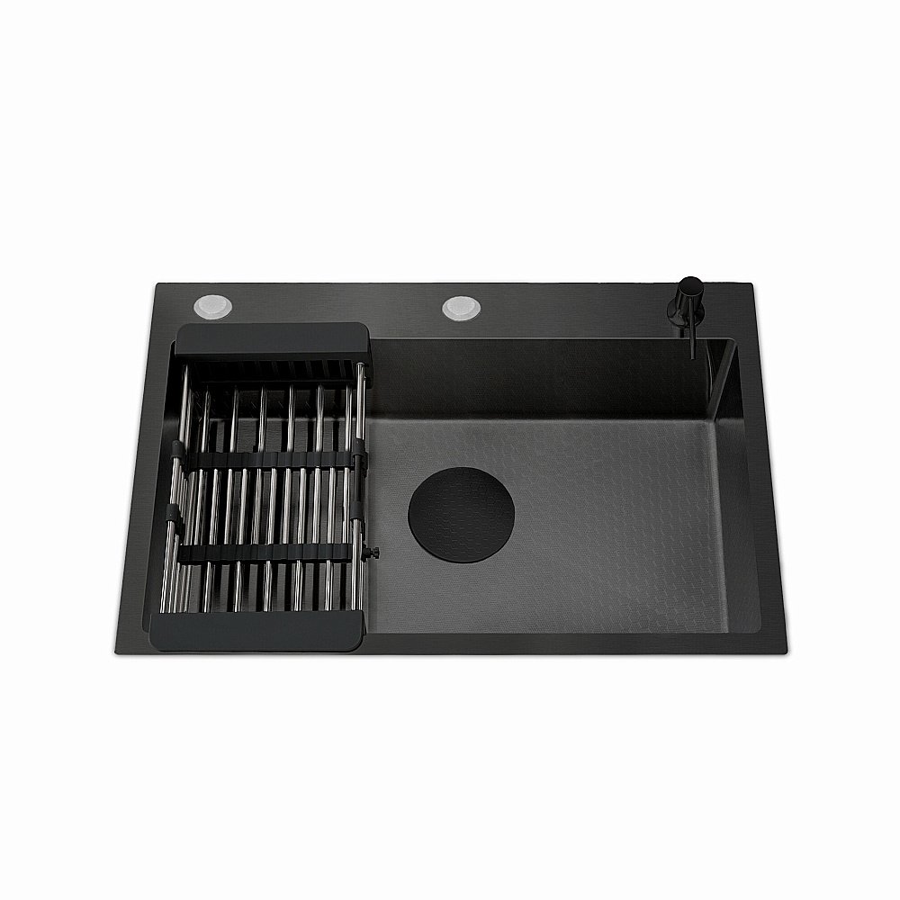 Кухонная мойка CeruttiSpa GLORIA60B nano black CT11258 графит купить в интернет-магазине сантехники Sanbest