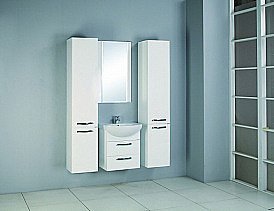 Тумба с раковиной Акватон Ария 50 М белая глянцевая для ванной в интернет-магазине Sanbest