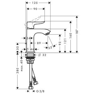 Смеситель для раковины Hansgrohe Metris 31088000 купить в интернет-магазине сантехники Sanbest