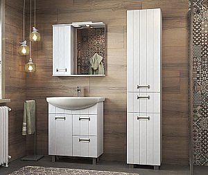 Тумба с раковиной Vigo Diana 2-700 1D.2Y белая для ванной в интернет-магазине Sanbest