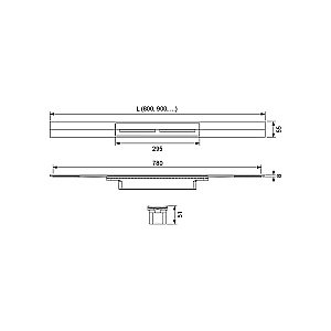 Душевой лоток TECE Drainprofile 670812 80 золото купить в интернет-магазине Sanbest